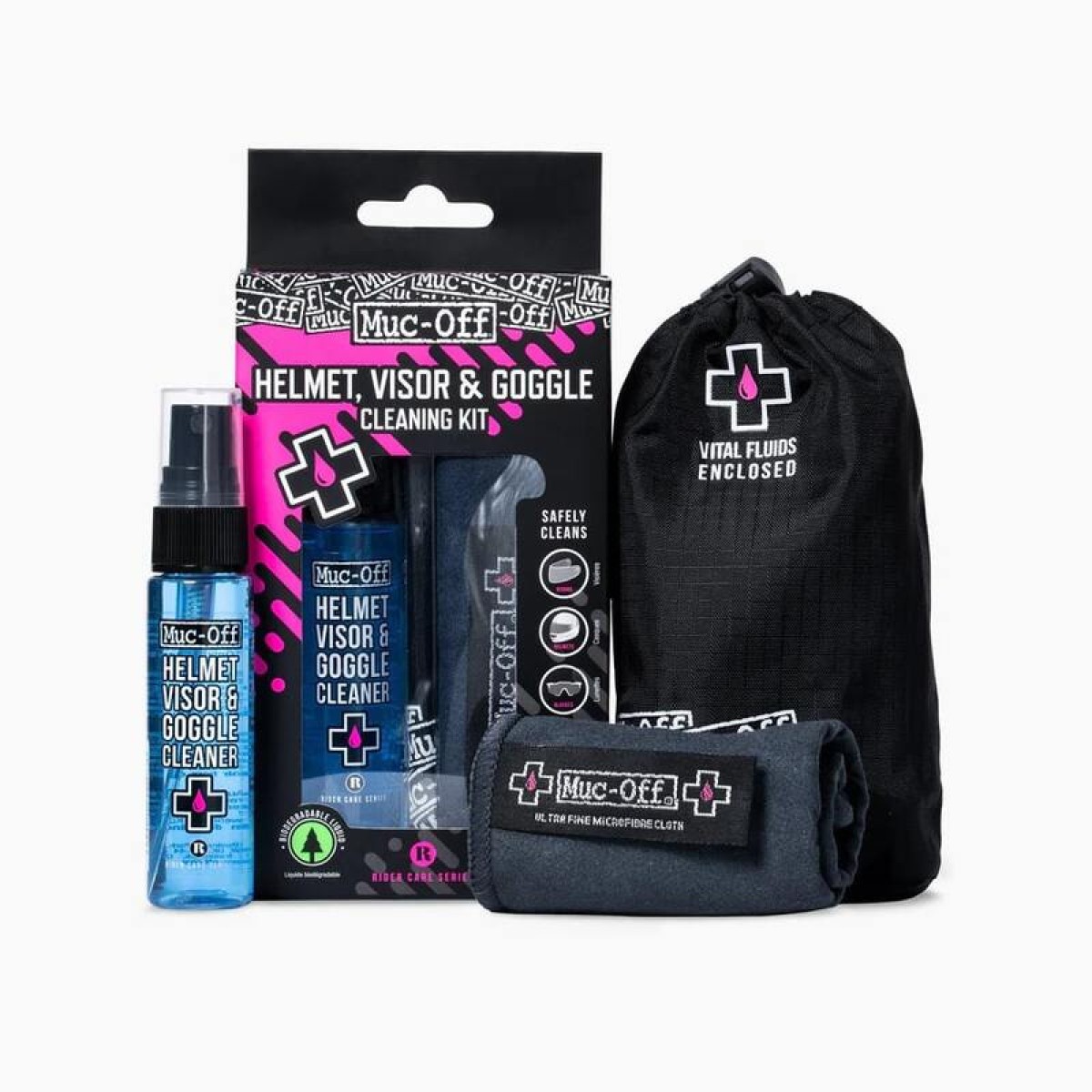 MUC-OFF visor lens and goggle cleaning kit